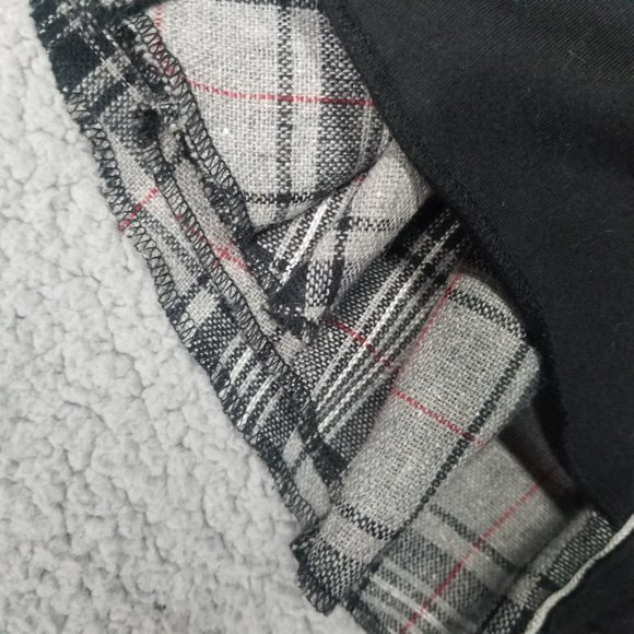 BKE Women's Black Plaid 100% Cotton Layered Renaissance Style Tunic Jacket SZ. S - Picture 5 of 12